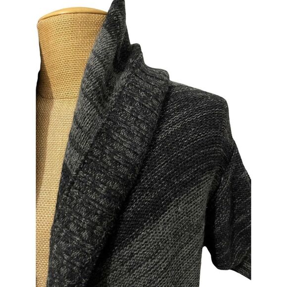 VINCE Women's Overcoat Hooded Alpaca Cashmere Wool Blend Gray Knitted Size XS‎ - Picture 3 of 8